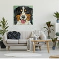 thumbnail image 2 of Stupell Industries Bernese Mountain Dog Portrait Layered Ephemera Collage Graphic Art Gallery Wrapped Canvas Print Wall Art, Design by Traci Anderson, 2 of 7