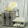 thumbnail image 5 of Phantoscope New Living Series Duplex Printing Decorative Throw Pillow Covers, 18" x 18", Yellow and Gray, Set of 4, 5 of 5