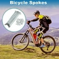 thumbnail image 2 of Ofertas Únicas Juego de 36 radios de bicicleta de 14G, radios de rueda de bicicleta de acero al carbono galvanizado tono plateado - 110mm, 2 of 7