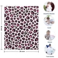 thumbnail image 4 of Pink and Black Of Leopard Print Blanket,Comfortable Soft Flannel Throw Blanket,All Season,Warm Lightweight Blankets for Sofa Bed Couch Living Room Chair,30"x40", 4 of 4