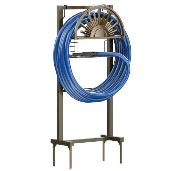 Outlandpro Garden Hose Holder Upgraded Water Hose Holder Stand with Storage Basket