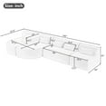 thumbnail image 2 of Churanty Modular Boucle Floor Couch Set,Modern Compressed Sectional Sofa with Two Chaise Lounge,4 PC Free Combination Foam Sofa for Living Room,143.7" Blue, 2 of 22