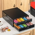 thumbnail image 5 of Large Capacity Vertuo Pod Holder Coffee Organizer with 2 Tier Drawer for, 5 of 8