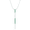 Silver, variant on Designer Emerald Stick Drop Gold Plated Pendant Gift For Congratulation || Ali Baba Jewellery