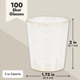 thumbnail image 5 of 100 Pack Gold Glitter Plastic Shot Glasses, 2oz Cups for Weddings, Birthday Parties, 5 of 10