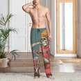 thumbnail image 2 of Mens Pajama Pants, Skull Mowing Lawn Graphic Soft Sleep & Lounge Pants for Men, Cuteness Casual PJ Bottoms Pants with Pockets, 2 of 7