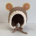 thumbnail image 2 of Kids Beanies Winter Hats for Boys Soft Winter Kids Hat With Ear Adorable Fruit Themed for Baby Boys and Girls Cozy Lined Cap for Cold Weather Suitable for 3 8 Years Old, 2 of 3
