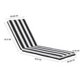 thumbnail image 2 of 2 Piece Outdoor Chaise Lounge Cushions for Patio Furniture Lounge Chairs, Soft Patio Funiture Seat Cushion Chaise Lounge Cushion, 74.4 x 22.05 x 2.76inch, Black White, 2 of 7
