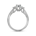 thumbnail image 4 of Diamond Princess 14kt White Gold Round Diamond 3-Stone Bridal Wedding Ring Band Set 1 Cttw, 4 of 4