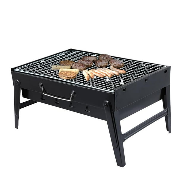 SalonMore Outdoor BBQ Small Black Steel Grill Charcoal Gril Walmart