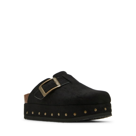 Madden Girl Women's Luna Faux Suede Platform Clogs