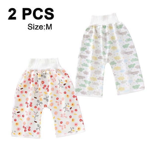 2-pack Waterproof and Leak-proof Diaper Pants Potty Training Cloth Diaper Pants for Baby Boy and Girl Night