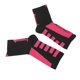 thumbnail image 3 of Calcetines deportivos muy transpirables, elásticos, cómodos, con mangas de compresión para pies para hacer ejercicio físico, correr, en color negro y rosa, 3 of 10