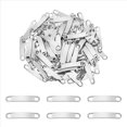 thumbnail image 2 of 200 Unids Estampado Etiqueta en 34mm de Acero Inoxidable Enlace Conector de Metal en de Enlace Curvo Charm Engravable Etiqueta en, 2 of 5