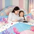 thumbnail image 5 of Manfei 3D Print Axolotl 7 Pieces Full Size Bedding Sets,Watercolor Animals Pattern Full Size Bed in a Bag,Polkadot Reversible, 5 of 7