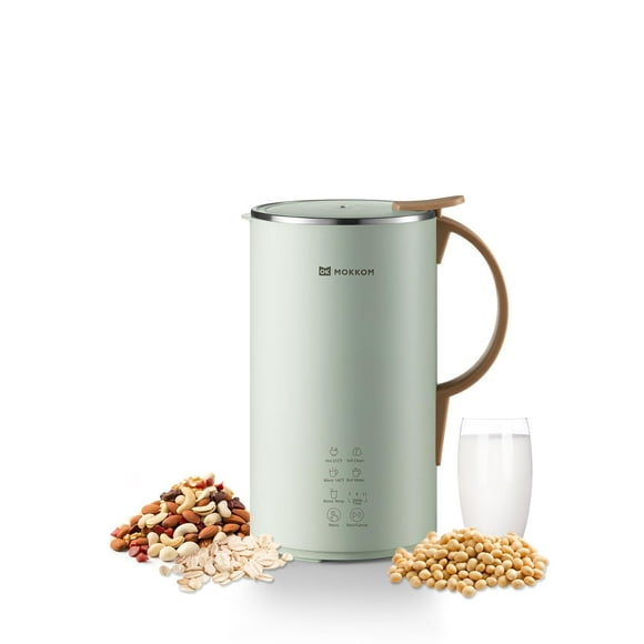 MOKKOM Máquina automática para hacer leche de nueces, 20 oz para hacer leche de soja, bebidas caseras de almendras, avena, coco, soja o leche a base de plantas, bebidas sin lácteos, leche de almendras