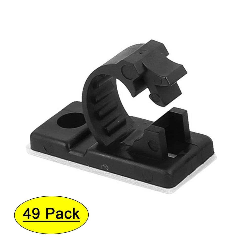 20Pcs 13mmx29mm White Adhesive Backed Nylon Wire Adjustable Cable Clips