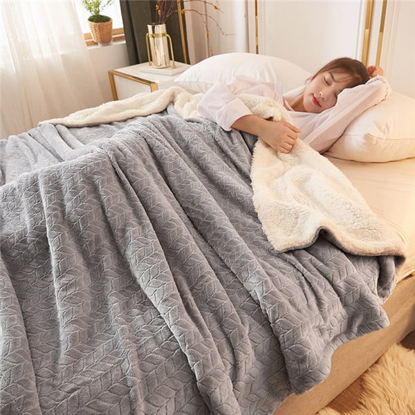fleece blankets and throws Adult Thick Warm winter Blankets Home Super Soft  duvet luxury solid Blankets On twin Bedding 