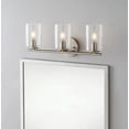 thumbnail image 7 of Champlain 22.375 in. 3-Light Brushed Nickel Modern Bathroom Vanity Light with Clear Glass Shades, 7 of 7