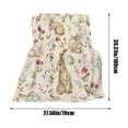 thumbnail image 3 of Matoen Easter Teen Throw Blanket Small Khaki Rabbit Egg Bunny Blanket Spring Flower Floral Blanket for Swaddle Soft Fuzzy Fleece Holiday Blanket Gift for Teen 39.4"x27.5", 3 of 6