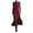 Wine, variant on Women's Maxi Dresses Fashion Winter Casual Slim Bodycon Round Neck Long Dress Wedding Guest Wear