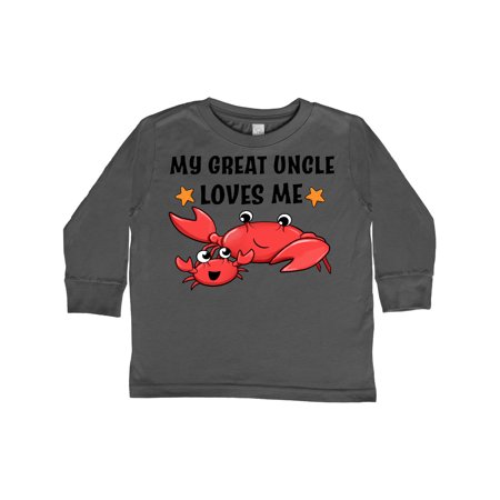 

Inktastic My Great Uncle Loves Me- cute crab family Gift Toddler Boy or Toddler Girl Long Sleeve T-Shirt