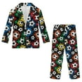 thumbnail image 4 of Xoenoiee Soccer Paint Splatter Print Boys Outfit Kids Tuxedo Suit Set Teens Graduation Outfits Dress Wear Blazer Set Prom Outfit, Size 11-12 Years, 4 of 7