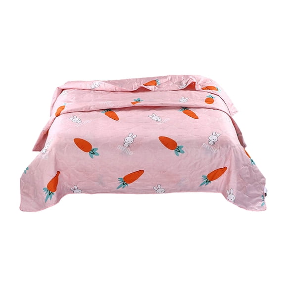 S Lightweight Summer Blanket Featuring A Rabbit and Carrot Design Machine Washable Can Be Folded for Easy Travel and Storage In Mild Weather for Beds and Sofas
