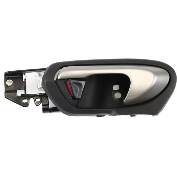 Interior Door Handle Compatible with 2006-2011 Honda Civic Front, Driver Side 2-Door, Coupe Black bezel with silver lever