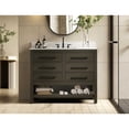 thumbnail image 2 of Elegant Kitchen and Bath 42 inch Single Bathroom Vanity in Mocha Brown with backsplash, 2 of 10