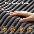 thumbnail image 6 of Vcatnet 130.7" Modular Sectional Sofa Cloud Couch Corduroy L Shaped Oversized Modern Minimalist Couch with Deep Seat for Living Room, 5 Seat, Gray, 6 of 10