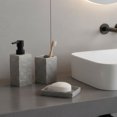 thumbnail image 2 of Bath Square Resin Hand Soap & Lotion Dispenser Stone Effect 9 FL OZ Gray, 2 of 8