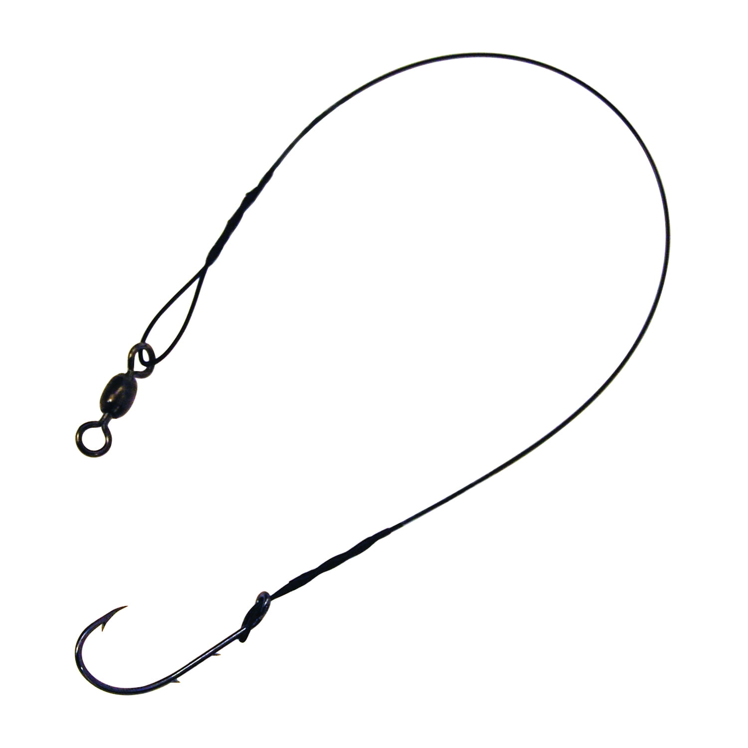 (2 pack) Lazer Sharp 9135H-2 Baitholder Snell Hook Nylawire, Black, Size 2, 5 Pack