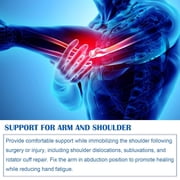 Shoulder Abduction Sling - For Injury Support, Rotator Cuff Pain, Dislocation, Surgery, Postoperative Shoulder Arm Support Shoulder Immobilizer with Abduction Pillow