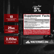 5% Nutrition Rich Piana Liquid L-Carnitine 3150 4 Source Blend with GBB (Watermelon Candy)