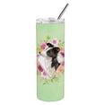 thumbnail image 3 of Carolines Treasures CK4418TBL20 Border Collie Green Flowers Stainless Steel 20 oz Skinny Tumbler 20 oz multicolor, 3 of 4