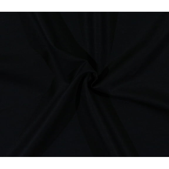 Designer Linen Solid Black Fabric By the Yard (LILS007.BLACK)