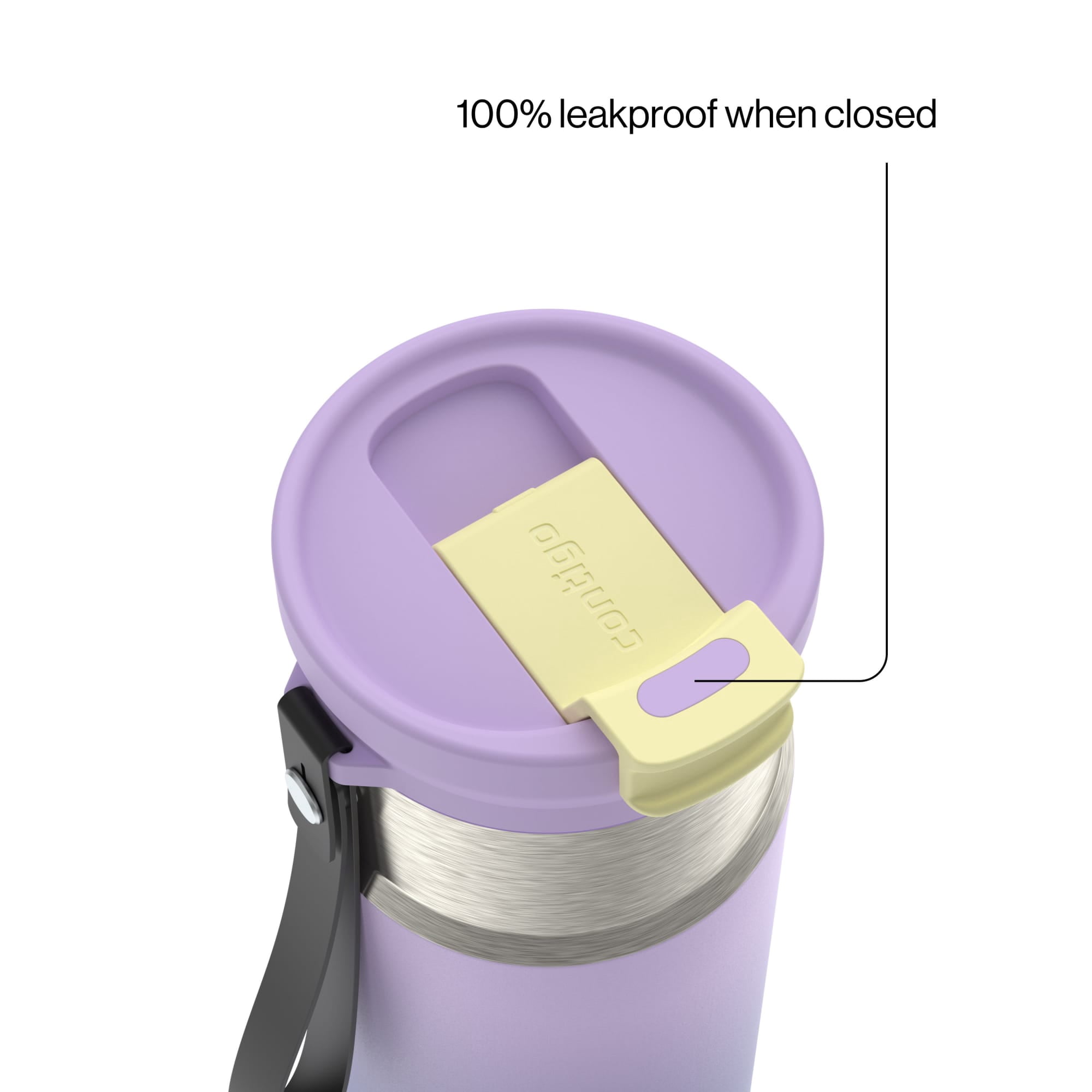 Contigo DualSip 16 oz Compact Leakproof Insulated Water Bottle with 2-Way Lid