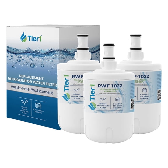 Tier1 RWF1022 8171413 Refrigerator Water Filter | Replacement for Kenmore 9002, EDR8D1, 469002, 8171414, WF286 | Fridge Filter - Up to 18 Months Supply | Easy Install | Great Tasting Water (3-pk)