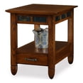 thumbnail image 1 of Leick Furniture Slatestone Table d'Appoint de Rangement en Bois, Fini Chêne Rustique, 1 of 5