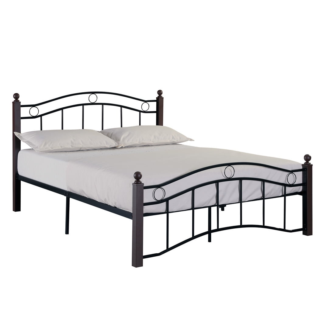 Aukfa Metal Queen Size Bed Frame Platform Bed Frame with Headboard