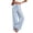 Blue, variant on Women's Elastic Waist Casual Pants - Loose Fit Lounge Trousers for Everyday Comfort and Style