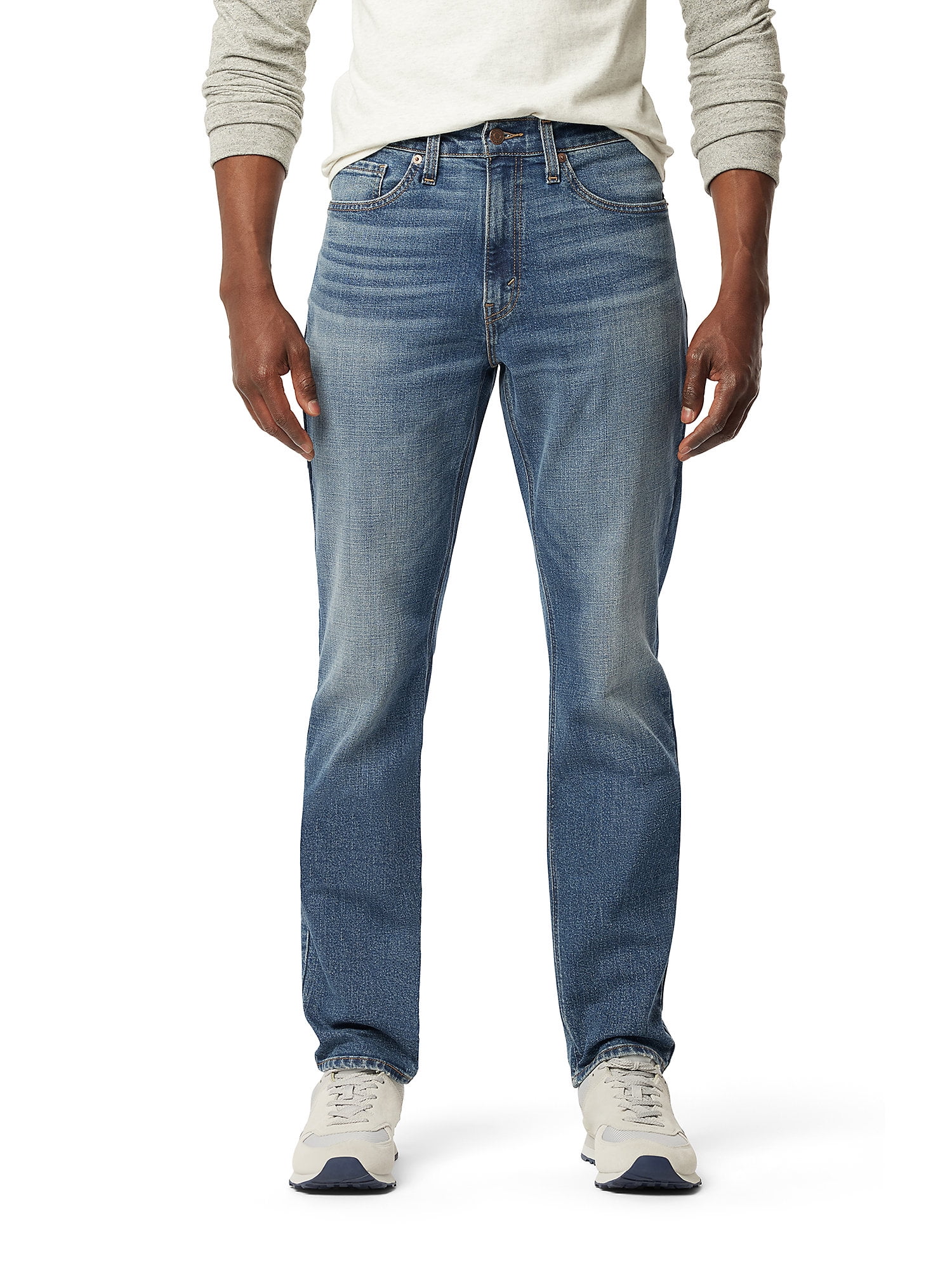 Turtle Bay New York Men's Stretch Denim Pull-On Jeans with Elastic