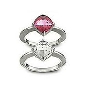 Swarovski LEA Rings Pair of Rings, Indian Pink (XLarge/60/9) -1051242