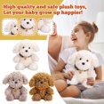 thumbnail image 3 of Teddy Dog Stuffed Animal, 11.02 in Brown Puppy Plush, Cute Fluffy Dog Plush Toys for Birthday Gifts and Room Decor (Brown), 3 of 6