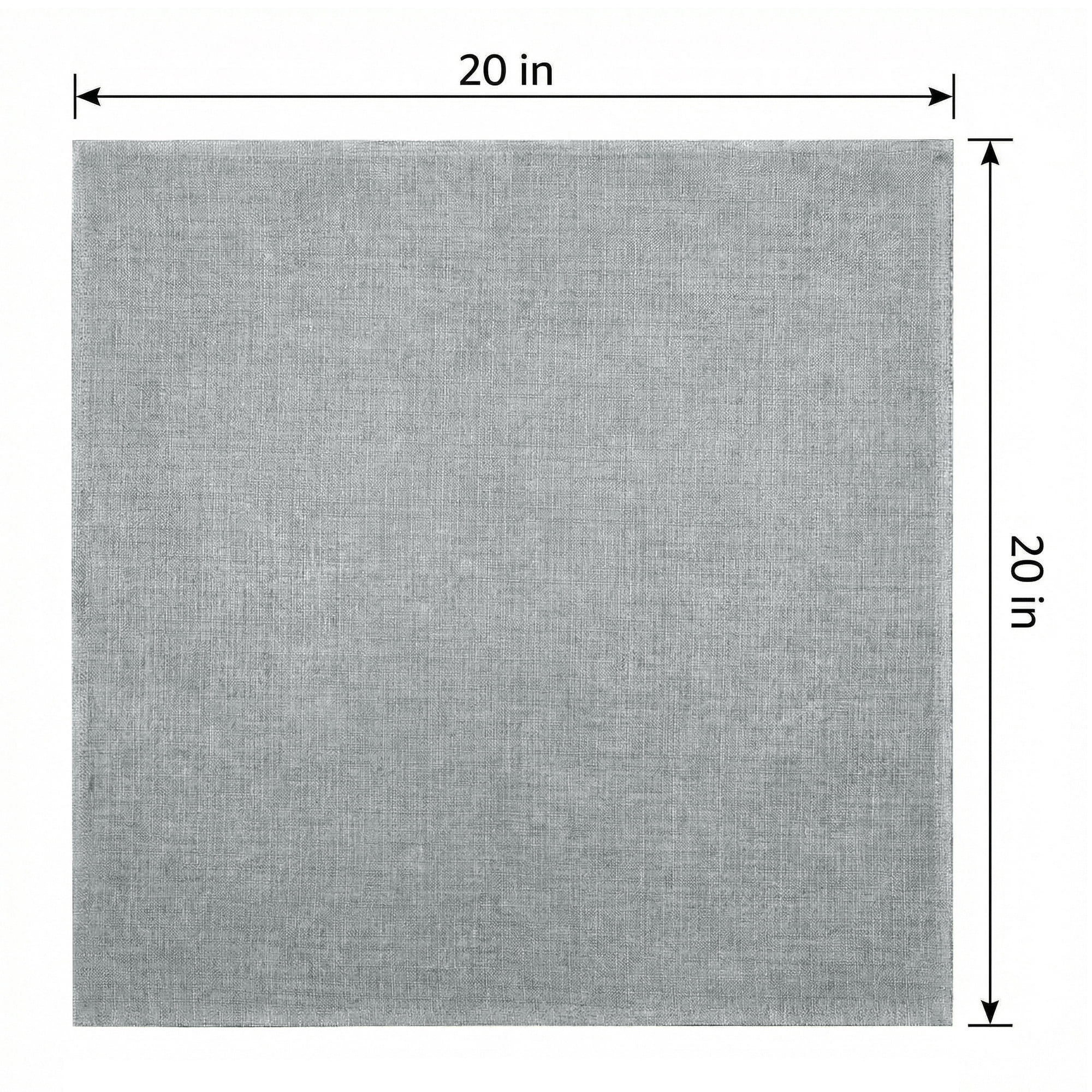 Unique Bargains 6Pcs Dinner Use Cotton Cloth Napkins Smoky Gray 20x20inch