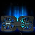 thumbnail image 3 of Ikohbadg Portable Folding Laptop Cooling Pad Mini Portable Folding Foldable USB Dual Fan Cooler Cooling Pad Laptop Cooling Mat Mini USB Fan Cooling Fan Pad Portable Laptop Cooler Black, 3 of 6