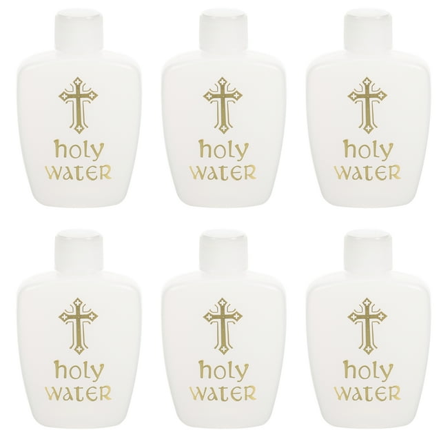6pcs Botellas de agua sagrada de plástico Iglesia Botellas de agua sagrada para el bautismo y el exorcismo