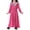 Hot Pink, variant on Musli𝗆 Girls 𝐓utu Dress Islami𝖼 Prayer Abaya Long Sleeves Solid Color Crewneck Tulle Dress Kids Arabic 𝖣ubai Kaftan Clothes