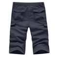 thumbnail image 3 of IROINNID On Sale Cargo Shorts for Men Pure Color Outdoors Pocket Beach Work Trouser Cargo Shorts Pant,Gray, 3 of 3